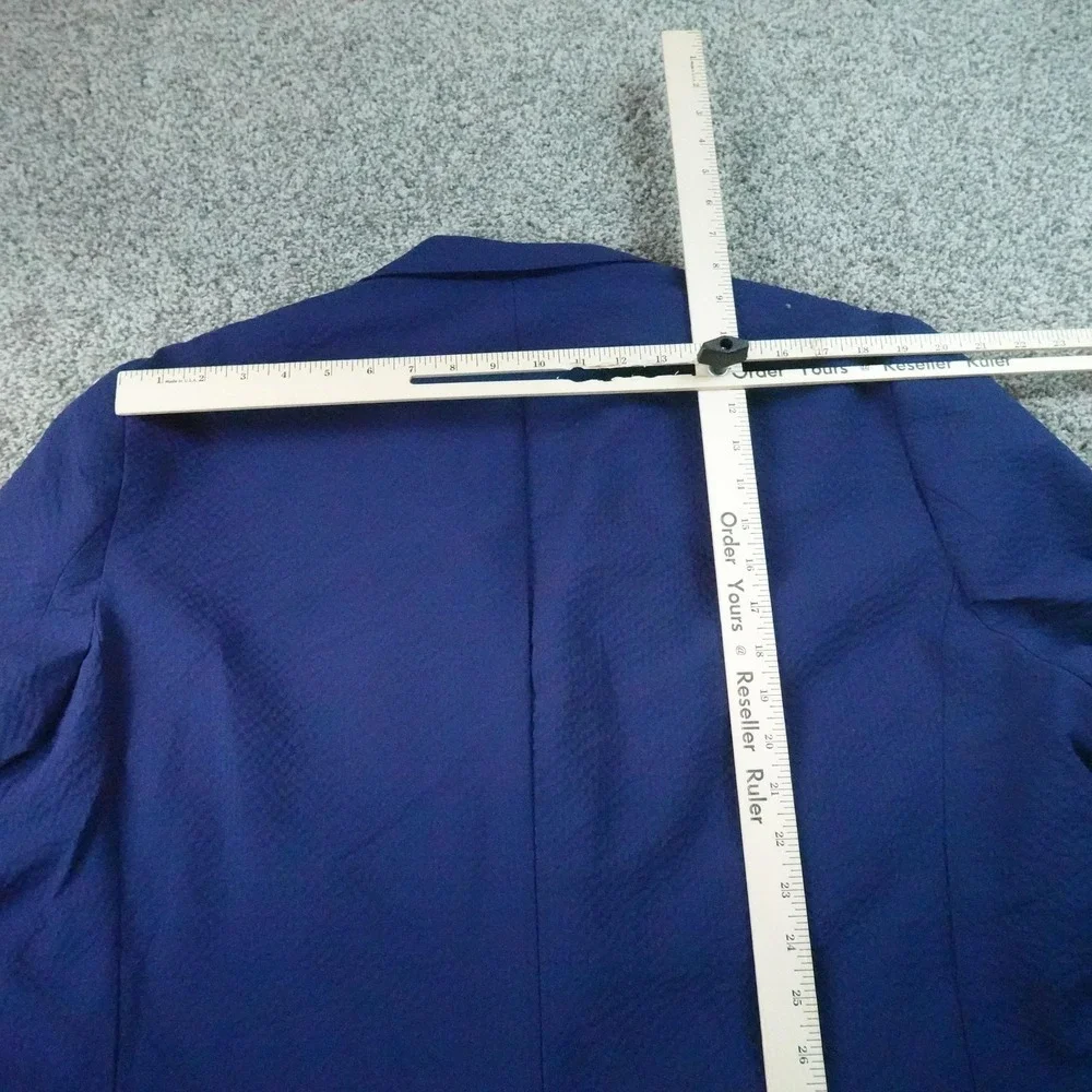 NEW Stafford Blazer Mens 50R Blue Unstructured Seersucker Sport Coat Suit Jacket